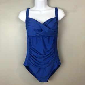 Ekouer Royal Blue One Piece Bathing Suit